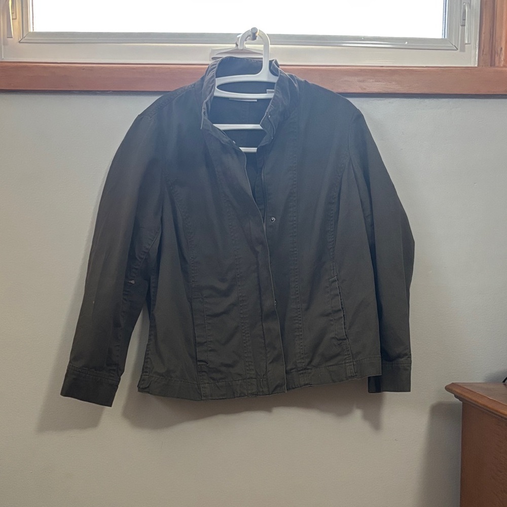 Coldwater Creek Dark Olive Utility Jacket